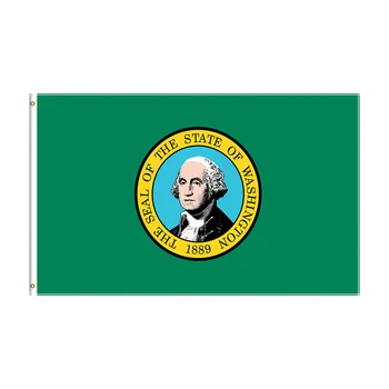 3x5 Ft Washington Vlajka Polyester Digitálne Tlačené USA Štátnej Zástavy
