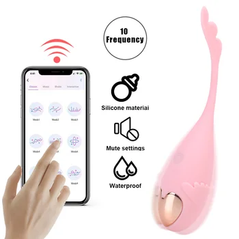 Vaginálnej Sprísnenie Cvičenie Klitorisu G Mieste Stimulácia Sexuálne Hračky pre Ženy Nositeľné Dildo Vibrátor APP Control 10 Frekvencia