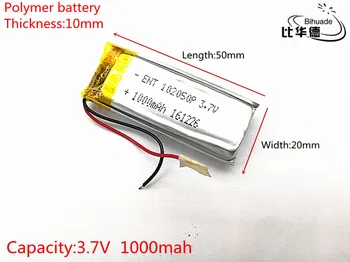 Doprava zadarmo 1pcs/veľa 1000 mah lithium-ion polymérová batéria 3,7 V 102050 KTV domácnosti káblové zosilňovač zvuku