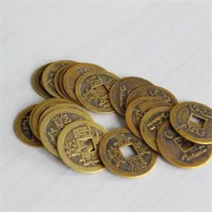 10pcs/veľa 23 mm Čínske Feng Shui Šťastie-Ťing/Staroveké Mince Stanovené Vzdelávacie Desať Cisárov Starožitné Šťastie, Peniaze