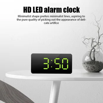 Multifunkčné LED Digitálny Budík Spánok Stlmiť Kalendár Stolový Elektronické Tabuľka Hodiny Spálňa Nočné Hodiny Domova