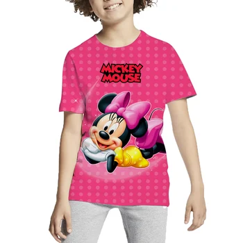 Móda Mickey Minnie Mouse T-shirt Deti Chlapci Dievčatá Roztomilý Oblečenie Disney T-shirts Anime, Komiksu, Topy Tee Detské Tričká, Blúzky