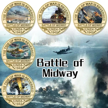 Bitka o Midway Pozlátené Výzvou Mince Nastaviť V Minca Držiteľom americkej Armády so suvenírmi Vojenská Pamätná Minca Darčeky pre Veteránov