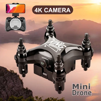 2021 Nové Mini Drone 4K HD Kamera WiFi Fpv Tlak Vzduchu, nadmorská Výška Podržte Čierna A Šedá Skladacia Quadcopter RC Dron Hračka