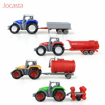 Jocasta 4pcs Mini Zliatiny Engineering Model Auta Hračka Traktora Farmy Vozidla Pás Boy Toy Model Auta, Narodeniny, Darčeky, Hračky Pre Deti,