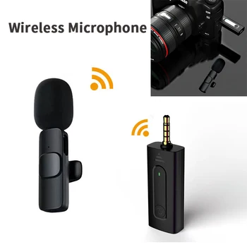 Mini Bezdrôtovej Lavalier Mikrofón s 3,5 mm Jack, MIKROFÓN Pre ZRKADLOVKY Smartphone Reproduktor Vlog Live Tream GOPRO HD Video Cam