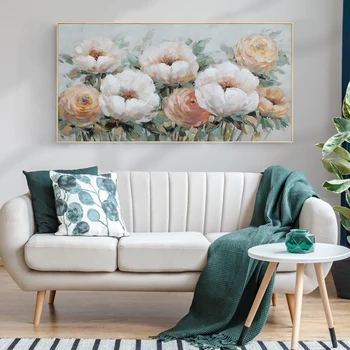 Pôvodné Minimalistický Kvet Maliarske Umenie olejomaľba na Plátne pre Obývacej Izby, Dekorácie, Maliarstvo, Plagát, Tlač na Plátno